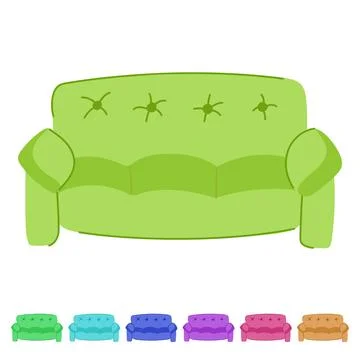 Chaise couch leather vector cartoon graphic Ilustración de archivo