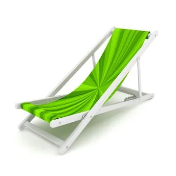 Chaise lounge over white イラスト素材