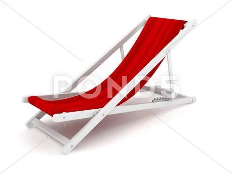 Chaise lounge over white Stock Illustration