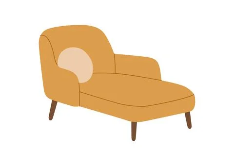 Chaise lounge sofa. Flat vector modern furniture illustration for interior Ilustración de archivo