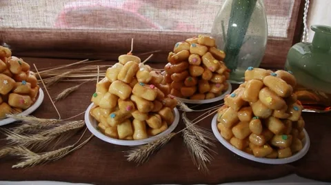 Chak-chak traditional dish Stock Footage 51310287