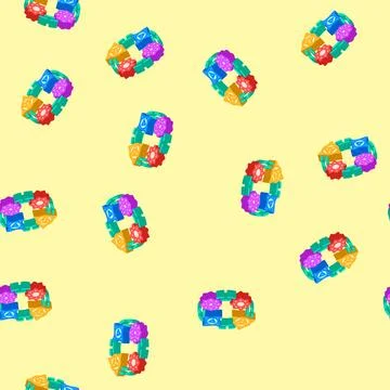 Chakra acupuncture isometric icon seamless pattern Stock Illustration