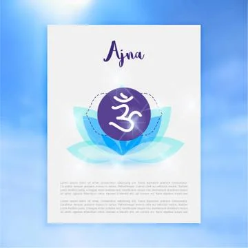 Chakra Ajna icon Stock Illustration