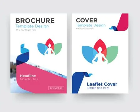 Chakra brochure flyer design template Illustrazione stock gratuita