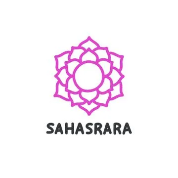 Chakra doodle icon, vector color illustration Stock Illustration