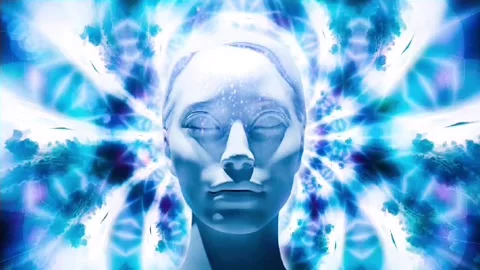 Chakra healing, animation video of om meditation, relaxation and meditation vide Stock Footage 240880098