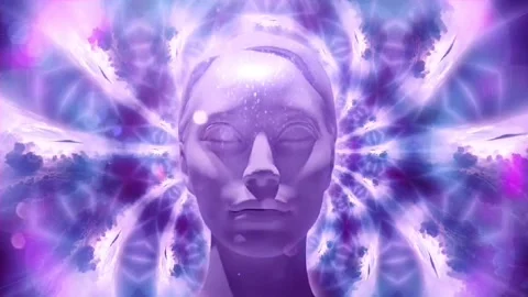 Chakra healing, animation video of om meditation, relaxation and meditation vide Stock Footage 240880116