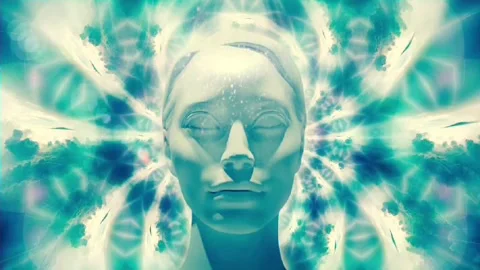 Chakra healing, animation video of om meditation, relaxation and meditation vide Stock Footage 240880126