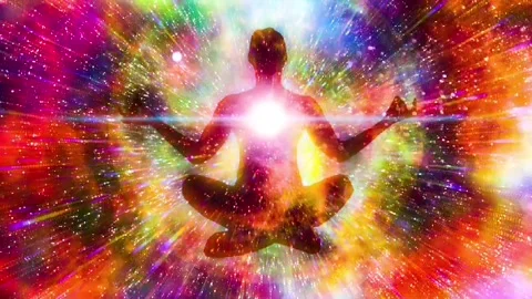 Chakra healing, animation video of om meditation, relaxation and meditation vide Stock Footage 240880174