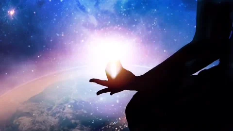 Chakra healing, animation video of om meditation, relaxation and meditation vide Stock Footage 240880234