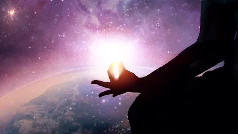 Chakra healing, animation video of om meditation, relaxation and meditation vide Stock Footage 240880244
