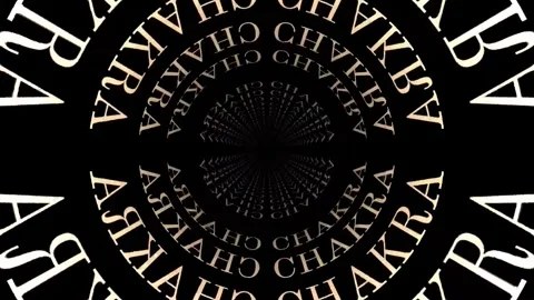 CHAKRA Keyword Animation, 3D Background Loop. Meditation, Yoga concept. Stock Footage 252080627