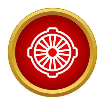 Chakra symbol icon representing dharma and spirituality Stock Illustration