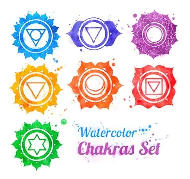 Chakra symbols. Stock Illustration