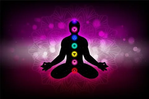 Chakras concept with focal points Stock Illustration