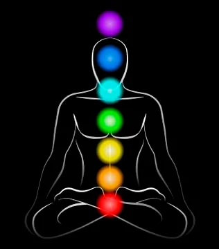 Chakras Man Black Stock Illustration