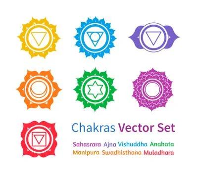 Chakras. Vector set Stock Illustration
