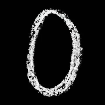 Chalc numbers Zero - Chalc numbers over black background Copyright: xZoona... Foto stock