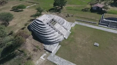 Chalcatzingo Olmec Pyramids, Close-Up Epic Drone View, Morelos, Mexico HD Stock Footage 303325798