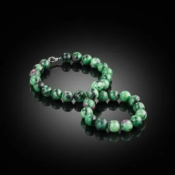 Chalcedony necklace Stock Photos