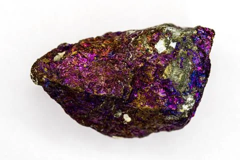 Chalcopyrite on a white background Stock Photos