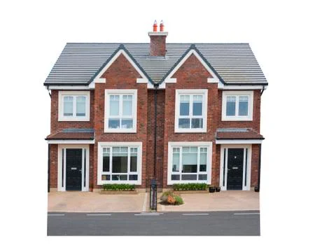 Chalet isolated Foto stock