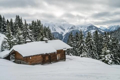 Chalet lost in the mountain Foto stock