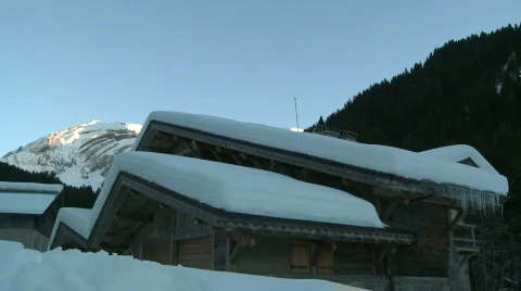Chalet mountain time lapse Stock Footage 303354