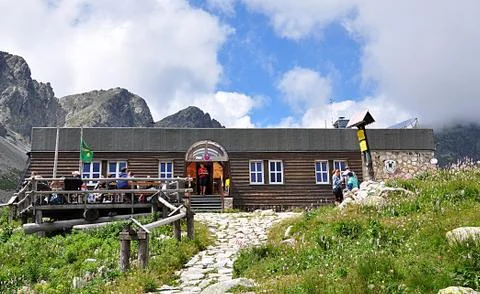 Chalet in the mountains Stock Photos