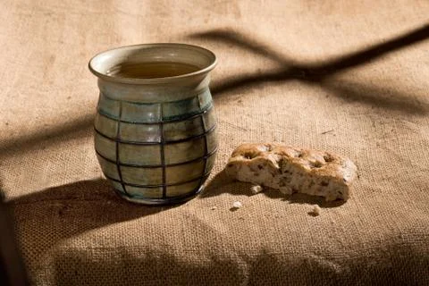 Chalice and bread Stock Photos