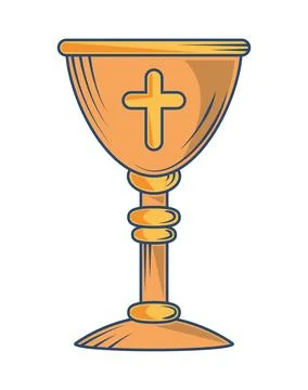 Chalice with cross Stock Illustration