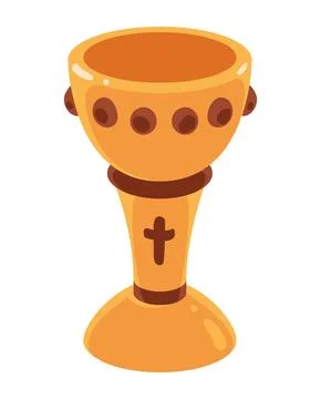 Chalice with cross Stock Illustration