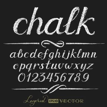 Chalk alphabet Stock-Illustration