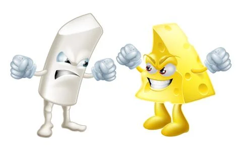 Like chalk and cheese 库存插图