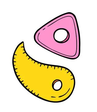 Chalk and patterns for cutting doodle Hand made needlework Vector illustratio Stock Illustration