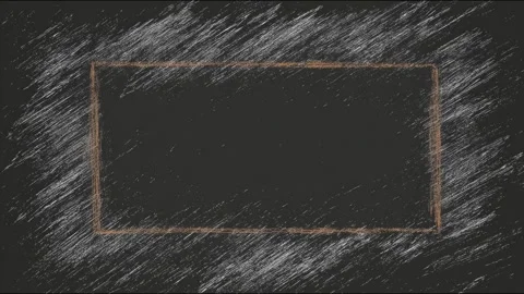 Chalk animation of square drawing on blackboard with dynamic erasing effect Stock Footage 314666427