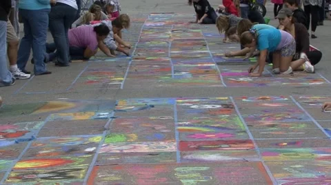 CHALK ART #1 - HD 库存影片 12250454