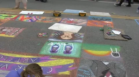CHALK ART #2 - HD 库存影片 12250286