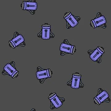Chalk bag rock climbing vector seamless pattern Stock Illustration