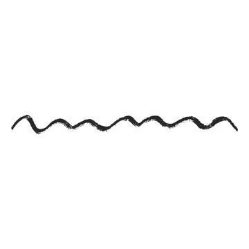 Chalk black undulating stroke scribble, vector underlined, charcoal, pencil or Illustrazione stock