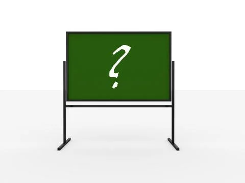 Chalk board with question mark Stock Illustration