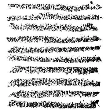 Chalk brushes set. Grunge elements with chalk texture. Hand drawn design 스톡 일러스트