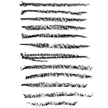 Chalk brushes set. Grunge elements with chalk texture. Hand drawn design Illustrazione stock