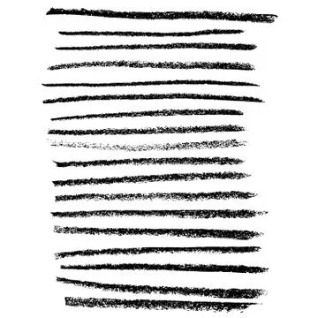 Chalk brushes set. Grunge stripes with chalk texture. Handdrawn design elements Illustrazione stock