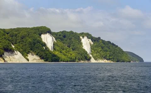 Chalk cliffs at Ruegen Stock Photos