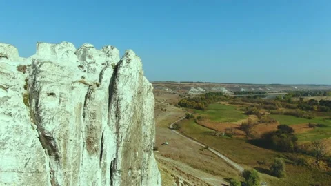 Chalk cliffs top view Stock Footage 141394194