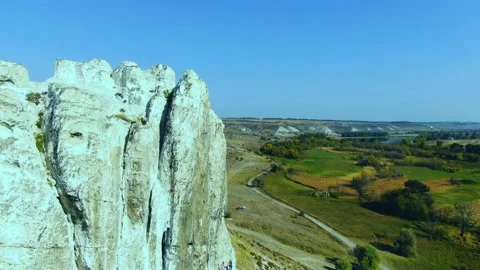 Chalk cliffs top view Stock Footage 141394514