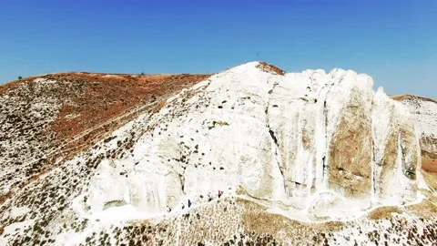 Chalk cliffs top view Stock Footage 141394578