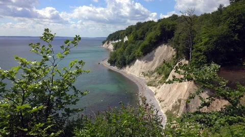 Chalk coast on the Baltic Sea Stock Footage 201687439