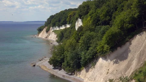 Chalk coast on the Baltic Sea Stock Footage 202196208